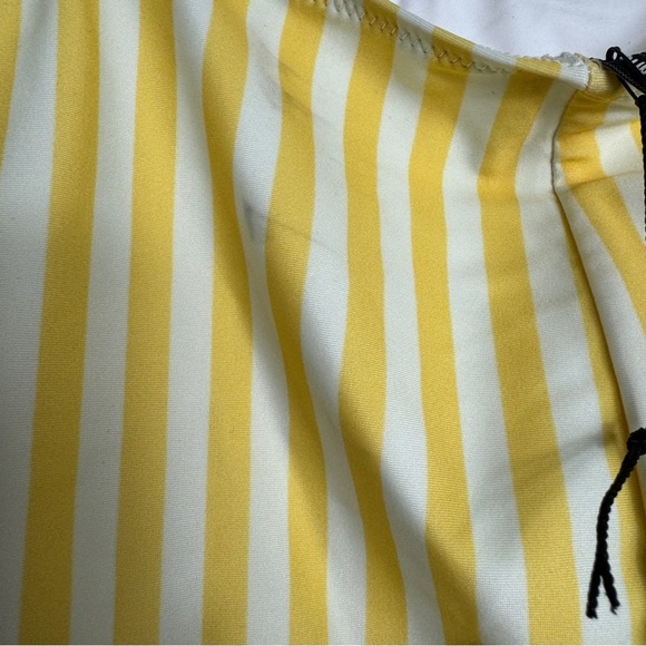Reformation high waist yellow stripe swim bottom - Picture 4 of 7